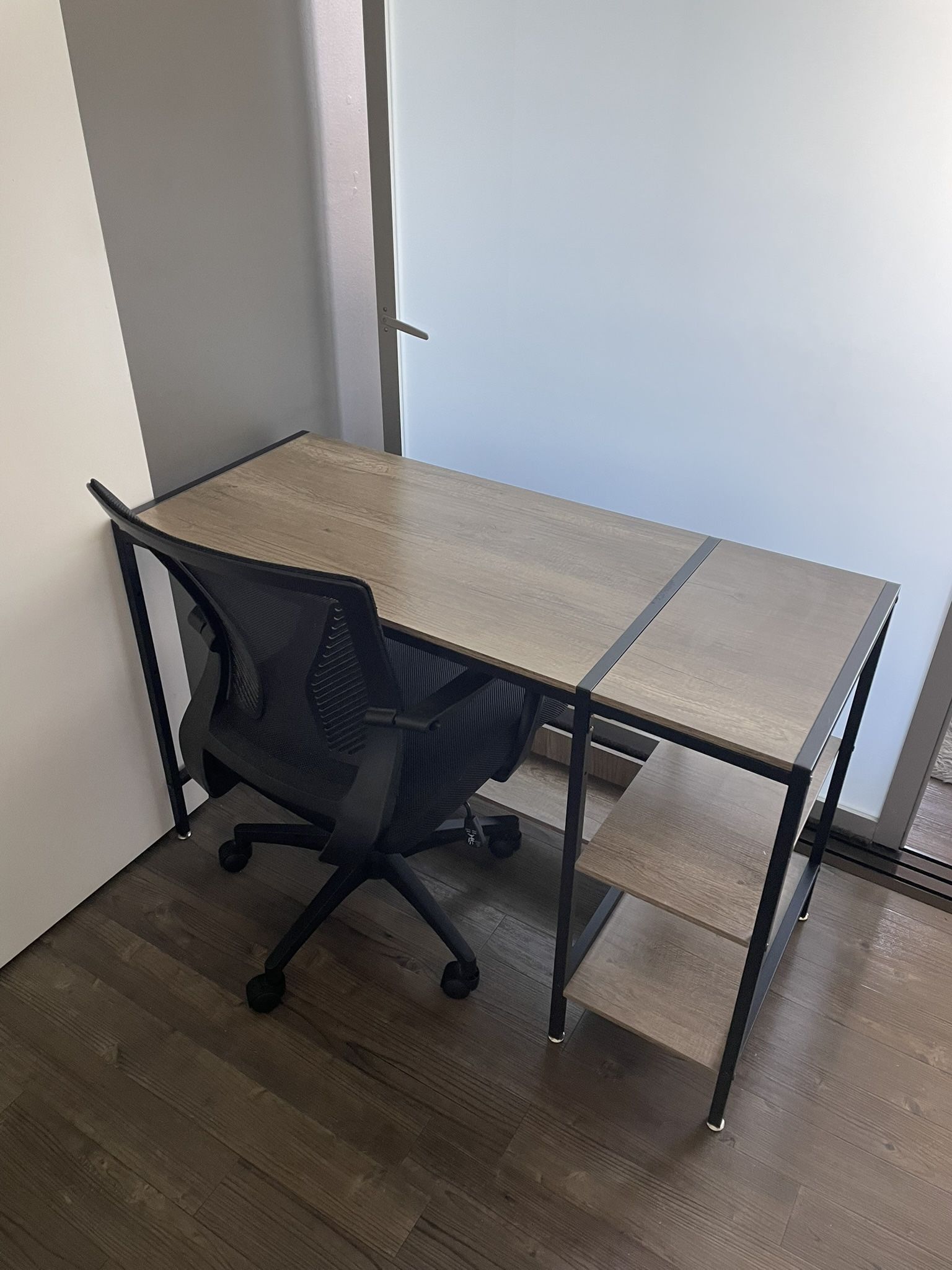 Desk + Chair + Lamp Setup