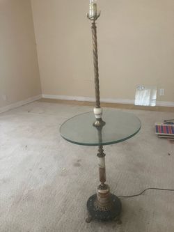 Marble base lamp