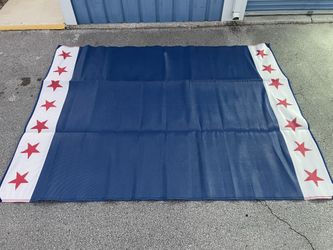 Rectangular Size Reversible Stars & Stripes Design Patio Mat -( size: 9’ft x 12’ft )- Used