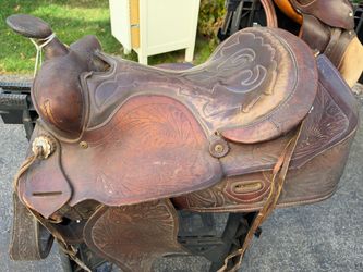 Western Leather Horse Saddle