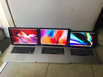 For Parts three MacBook Pro all $100 ( don’t have charger)