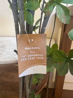 Two Faux Japanese zen leaf trees