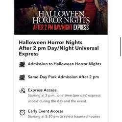 Horror Nights Tickets