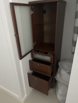 Medicine Cabinet Walnut And Glass
