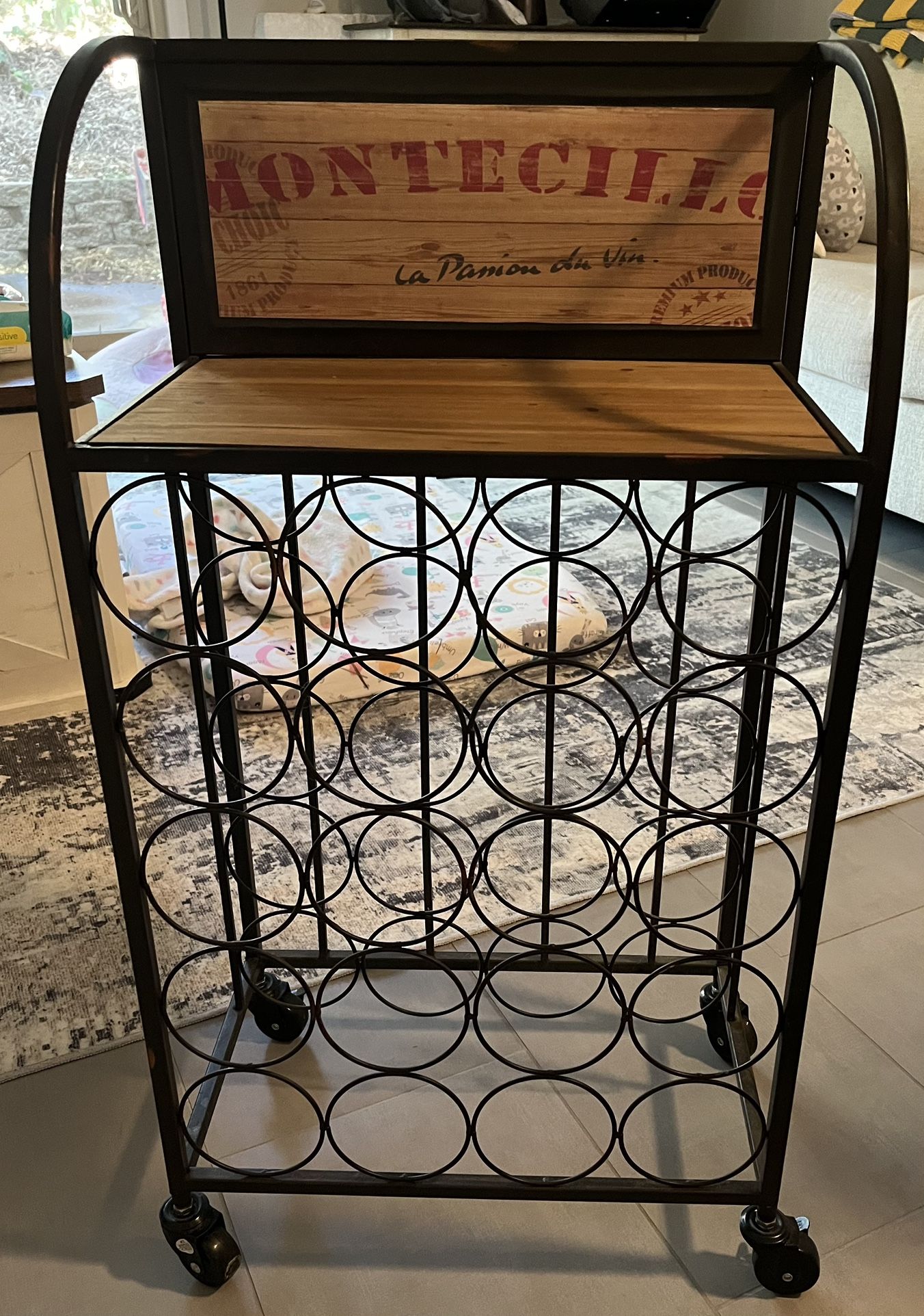 Bar Cart Wine Rack