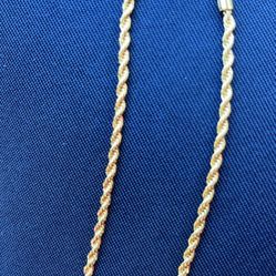 $70 Rope Bracelet 18k Gold Plated