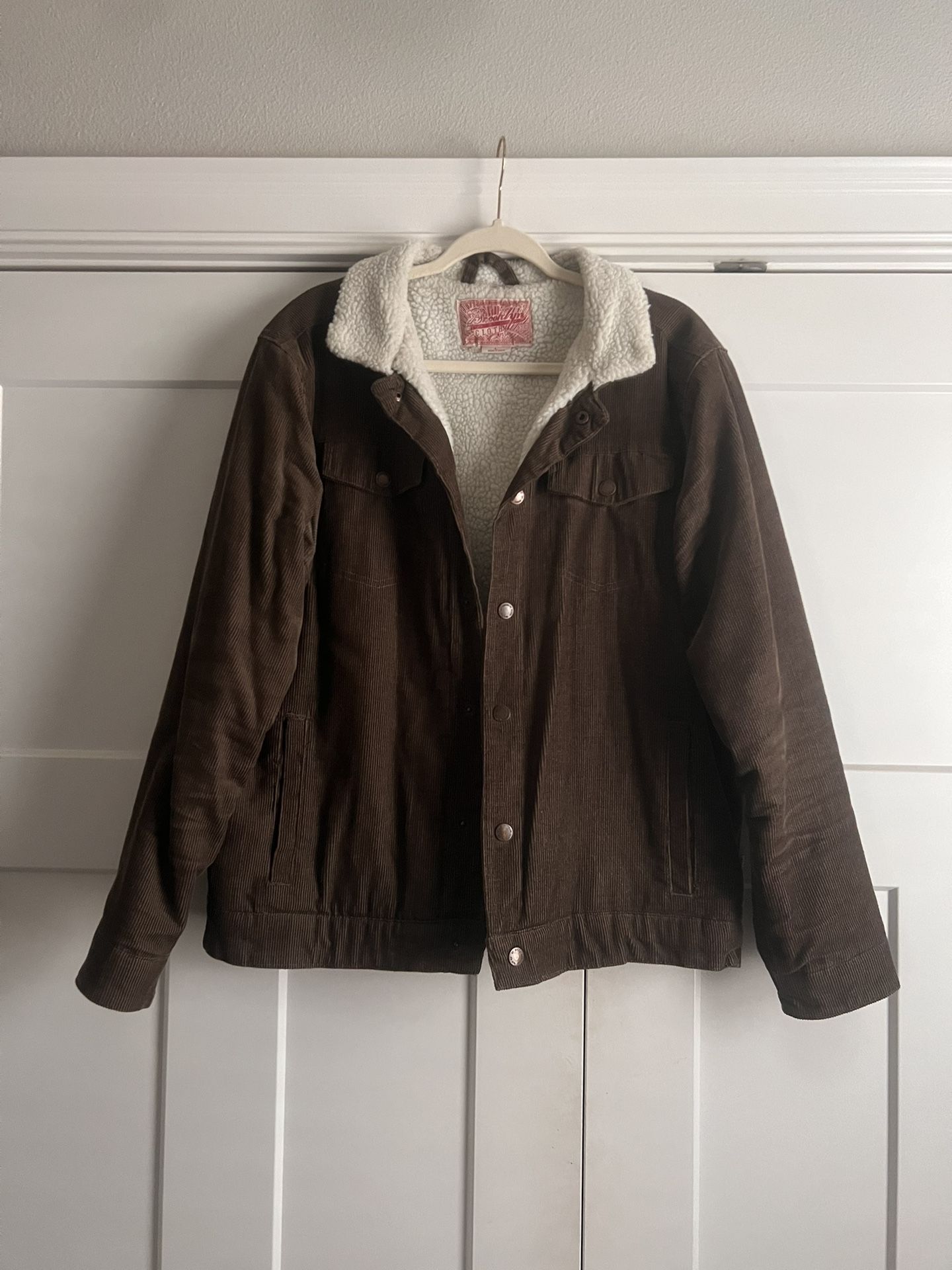 Men’s Brown Sherpa Jacket Size M