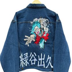 My hero academia denim vintage jacket super rare anime dbz one piece