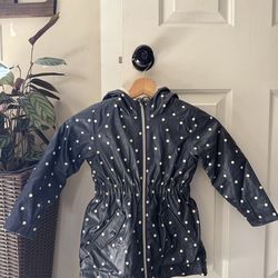 Toddler faux fur lined raincoat