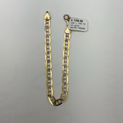10K Diamond Cut Two-Tone 9”