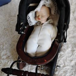 Porcelain Baby In Carriage