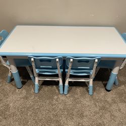 Kids Craft Table And Four Chairs