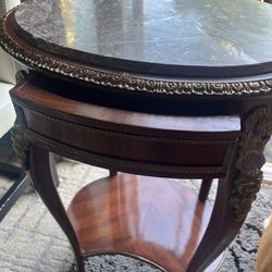 Antique Style Marble Top side table