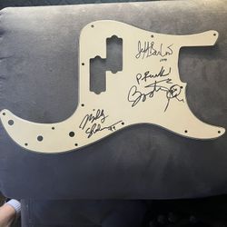 AUTOGRAPHED BY BASS LEGENDS CHANDLER PRECISION BASS PICKGUARD