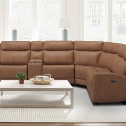 Dakota Leather Power Recliner Collection - Modular Sectional
