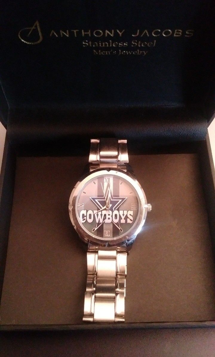 Silver Dallas Cowboys Watch