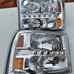 99-04 Ford F-250 - F-550 | 00-04 Ford Excursion LED Headlights Faros Calaveras Micas Luces 