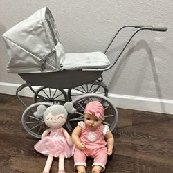 Doll Stroller With Dolls 
