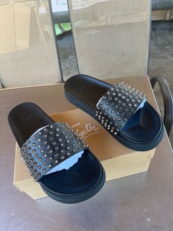 Christian Louboutin Leather Slides