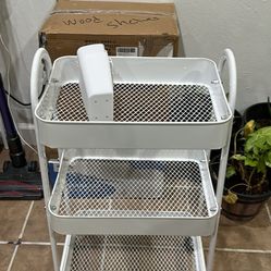 Metal Storage Cart With Wheels 