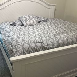 King Size Bed Frame, Mattress & Dresser 