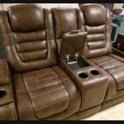Chocolate Brown Power Reclining Loveseat💥 Brand New💯 Super Sale Best Price✅ Delivery Available🚚 Financing Options👍