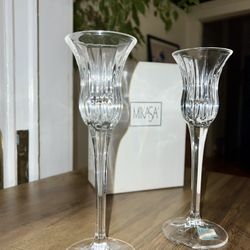 Mikasa Crystal 8” Candle Holders