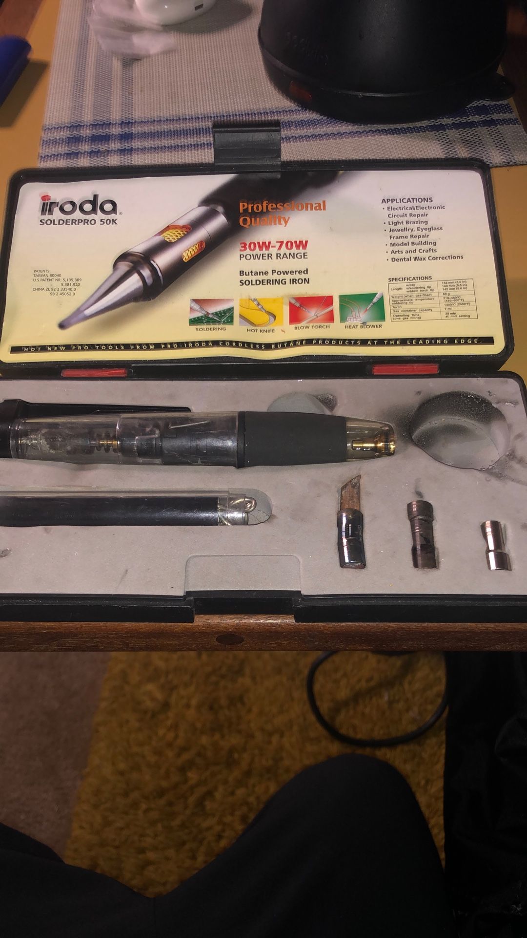 IRODA SOLDERPRO 50k Profesional Quality 30w-70w POWER RANGE BUTANE POWERED SOLDERING IRON