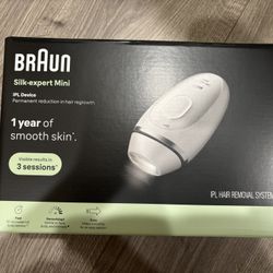Braun IPL Silk-Expert Mini Laser Hair Removal at Home, Permanent Hair Reduction for Women and Men with Pouch, Venus Razor, PL1103