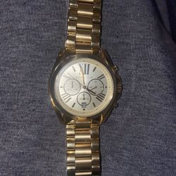 Unisex Chronograph Bradshaw Gold-Tone Stainless Steel Bracelet Watch 43mm MK5605