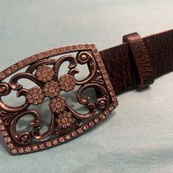 Cowgirl Style Belt With Cross And Bling