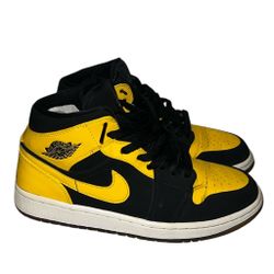 Nike Air Jordan 1 Mid Black & Yellow “New Love” – Men’s