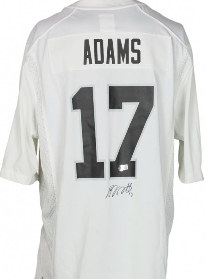DAVANTE ADAMS SIGNED RAIDERS AUTHENTIC NIKE ON FIELD JERSEY BECKETT BAS
