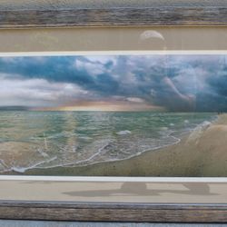 Coastal TigerTail Beach Scene Scenery Ocean Waves Print Art Framed Décor