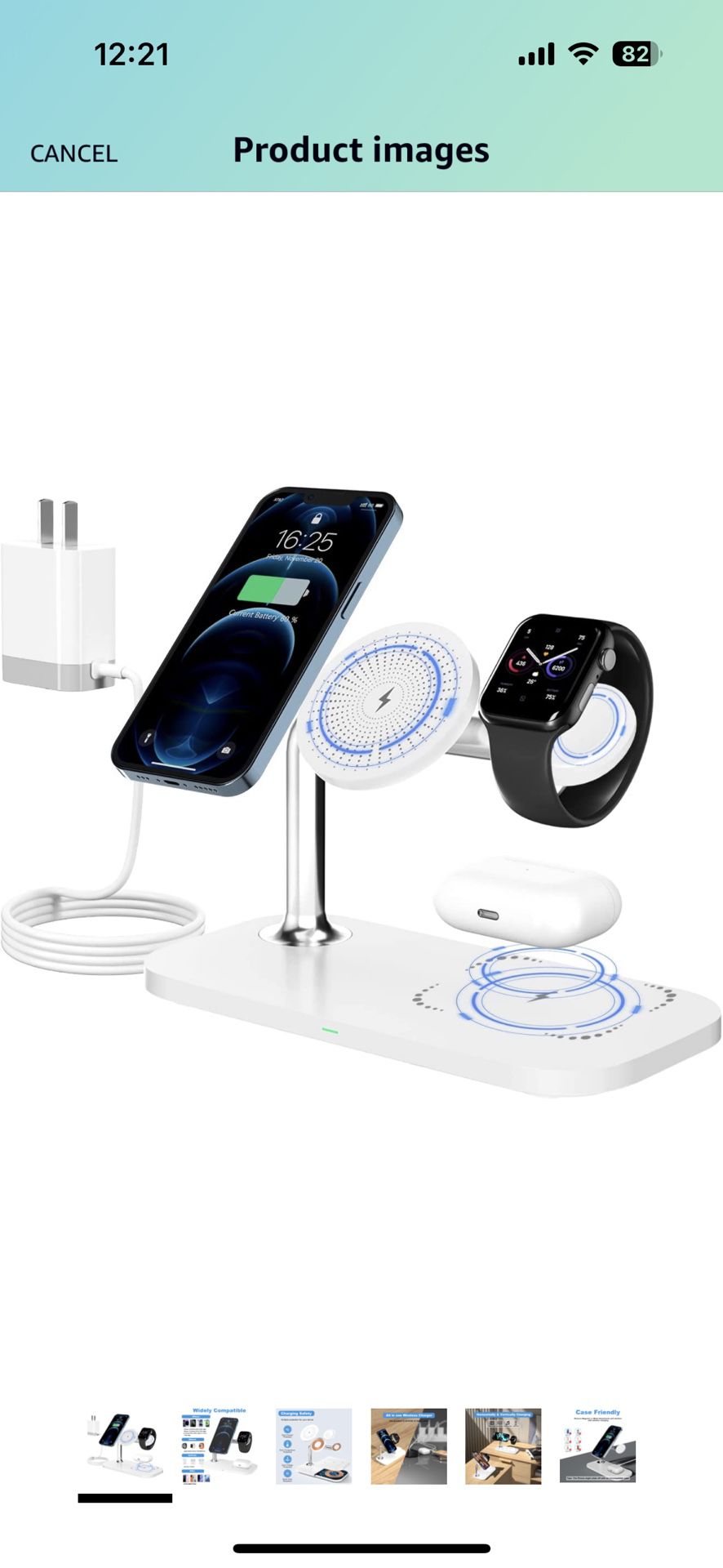 3 in 1 Charging Station Apple Fast Magsafe Wireless Charger Stand Magnetic 15W iPhone 14 Pro Max/13/12,AirPods 3/2/pro,iWatch Series 7/6/5/SE/4/3/2 (A