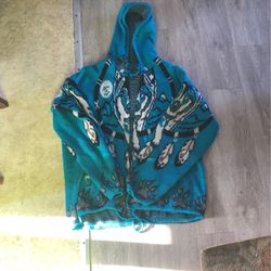 Neon Wolf Alpacca Hoodie Sweatshirt - Size Lg