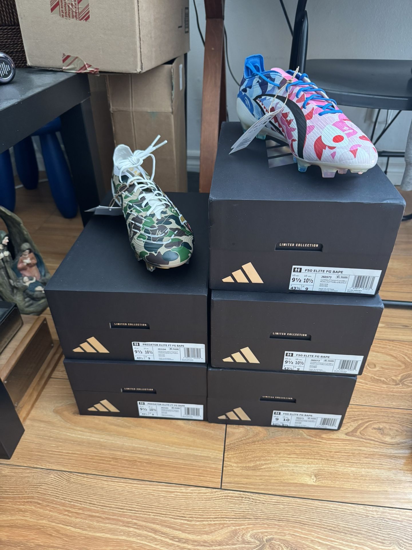 Bape X Adidas Collab Soccer Cleats