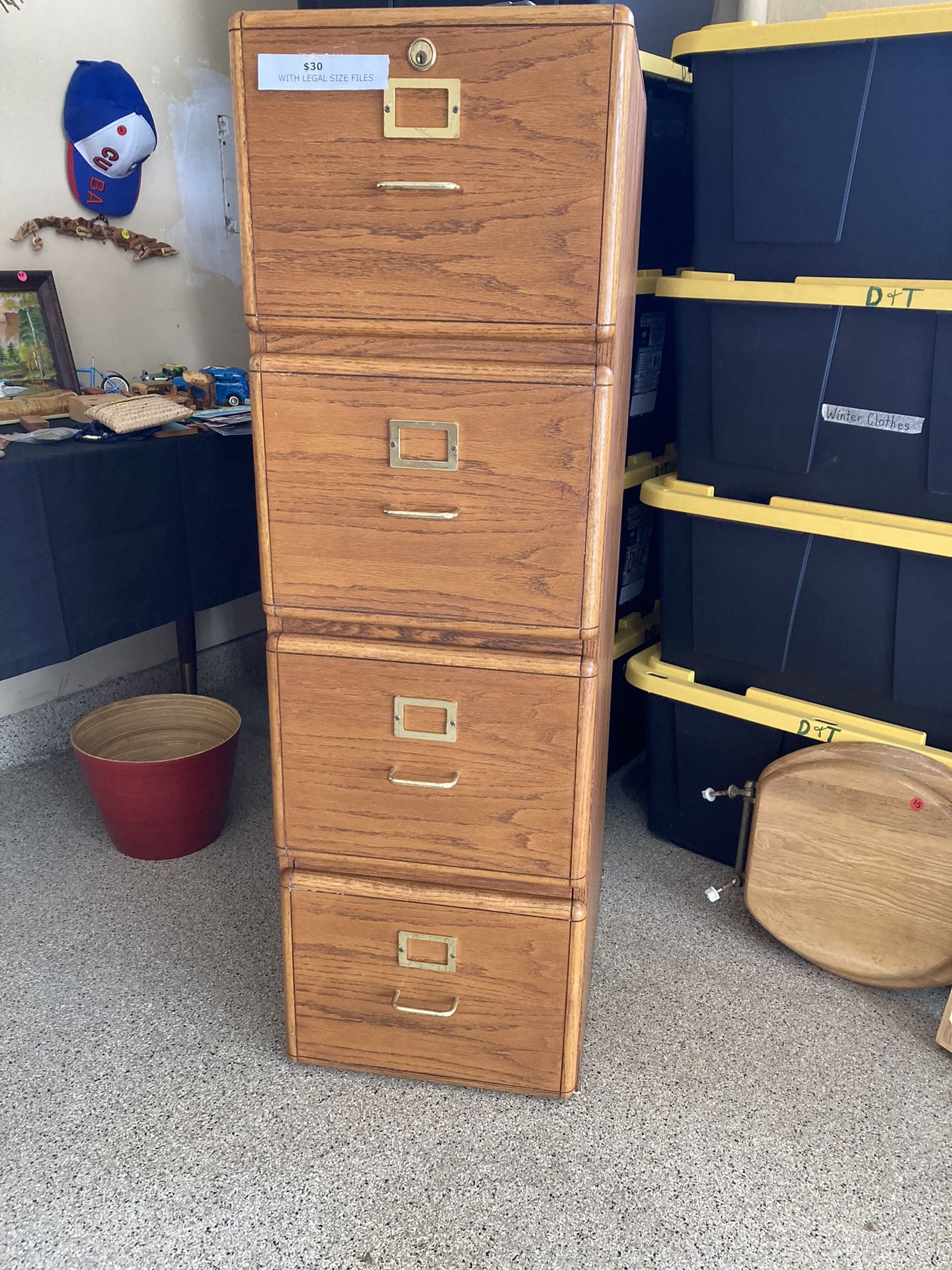 Wood File Cabinet