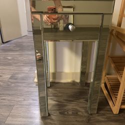 Mirrored Night Stand/ Side Table 