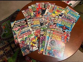 Bronze Age 1970s Marvel Triple Action Comics Starring The Avengers