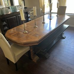 Real Wood Dining Table 