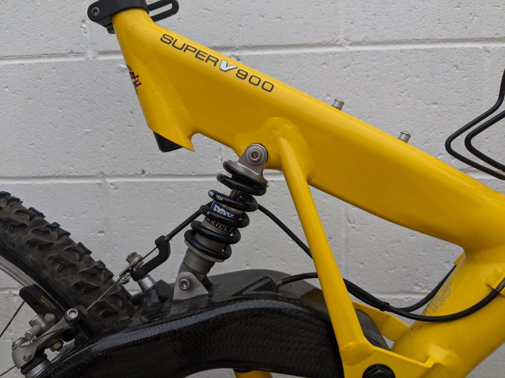 Cannondale Super V Carbon 900 Vintage FS MTB Retro Speed Yellow