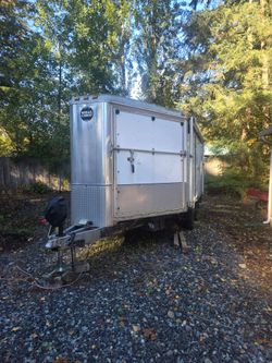 Polaris Sleds and Enclosed trailer and sled deck combo
