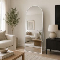 White Full Length Arch Mirror 71 x 32