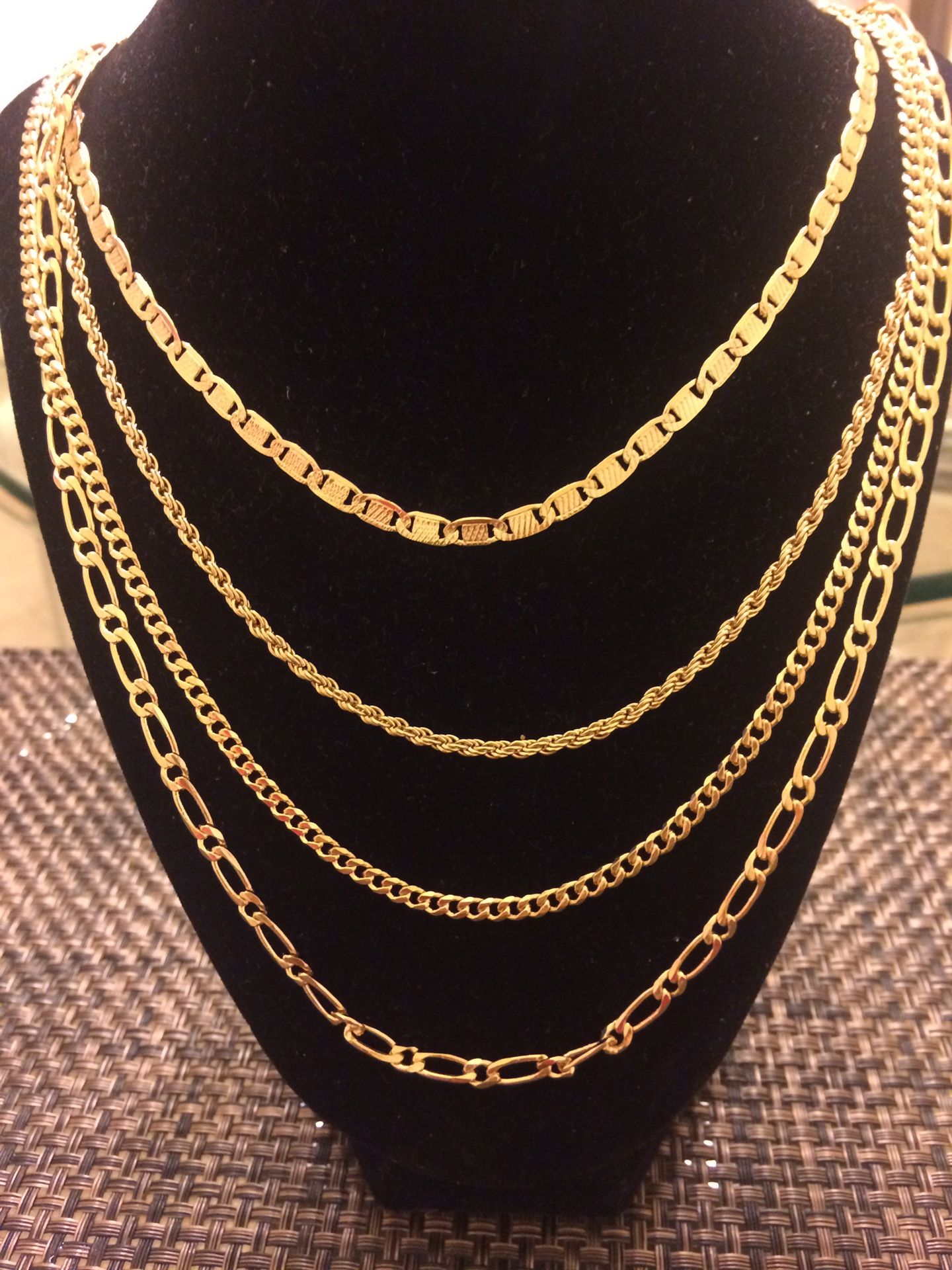 Gold plated14K chains. No gold.