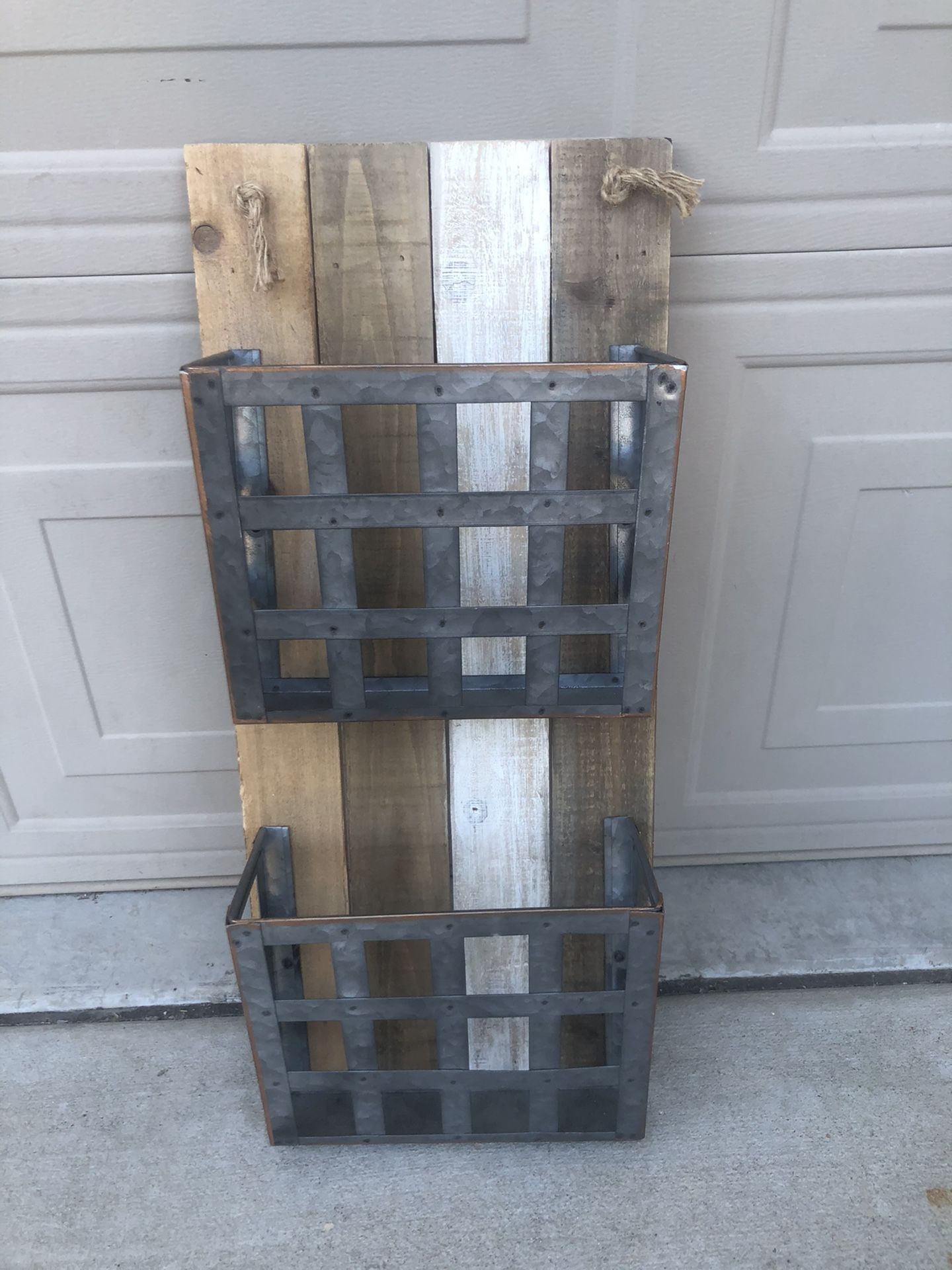 Wall Decor Basket Mail Hanger Hanging Shelves Shelf