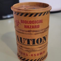 Toy decoration Biohazard Bio Caution Hazard Biological Barrel Bin miniature