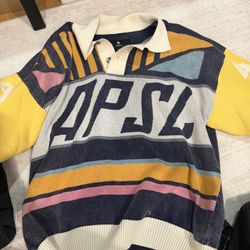 Alpha Style Long sleeve knitted polo - XL