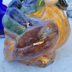 Rare Vintage Antique Ceramic Artisan Mandarin Colorful Duck Handpainted