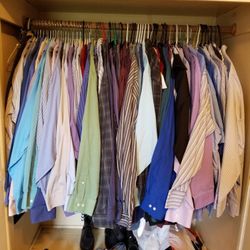 Many Large MENS long sleeve SHIRTS most VAN HEUSEN